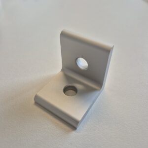 L-Winkel 40x40 mm alufarbig - 2x Bohrung